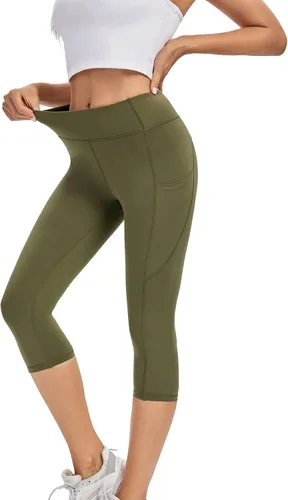 Vista 3 de adorence Leggings para mujer con bolsillos (suaves, de cintura alta y opaca), pantalones de yoga, leggings de entrenamiento para mujer