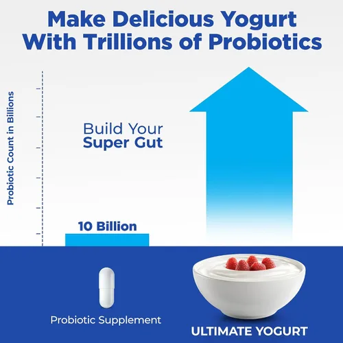 Vista 6 de El mejor fabricante de yogur probiótico con control ajustable de tiempo y temperatura, hace billones de probióticos para una mejor salud intestinal