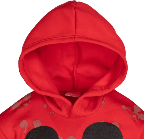Vista 6 de Disney Mickey Mouse - Sudadera con capucha para niños pequeños, color rojo 2T