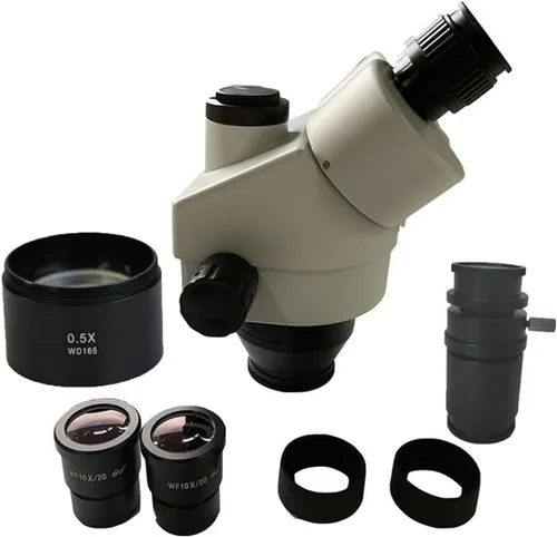 Vista 2 de Kit de microscopio 3.5X-180X Simul Focal Trinocular Microscopio estéreo Accesorios opcionales Microscopio Microscopio Microscopio Adaptadores