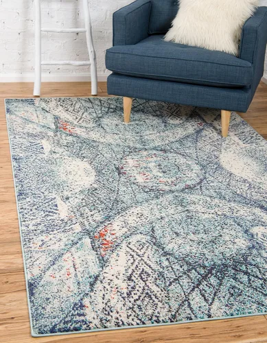 Vista 10 de Unique Loom Vita Collection - Alfombra vintage saturada, moderna y sobreteñida, inspirada en el mundo, 2 pies 2 pulgadas x 3 pies 0 pulgadas