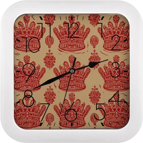 Vista 35 de 10" Square Modern Wall Clock,Different Heart Patterns Print Kitchen Clocks Wall Battery Operated,Silent Non Ticking Unique Funny Cute Wall Clock for
