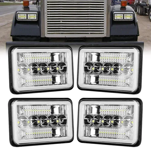 Vista 9 de BESTZHEYU 2 faros delanteros de 5 x 7 compatibles con Chevy Express 1500 2500 3500 Cargo Van F-150 F-250 F-350 Wrangler YJ Cherokee XJ Kenworth T300