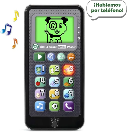 Vista 2 de LeapFrog Teléfono Emoji para chatear y contar, negro