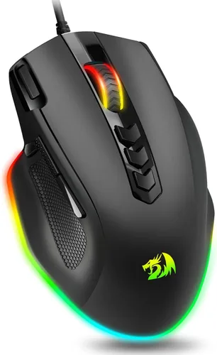 Vista 12 de Redragon Mouse para juegos, mouse para juegos con cable con retroiluminación RGB, DPI ajustable de 8000, mouse con 9 botones macro programables