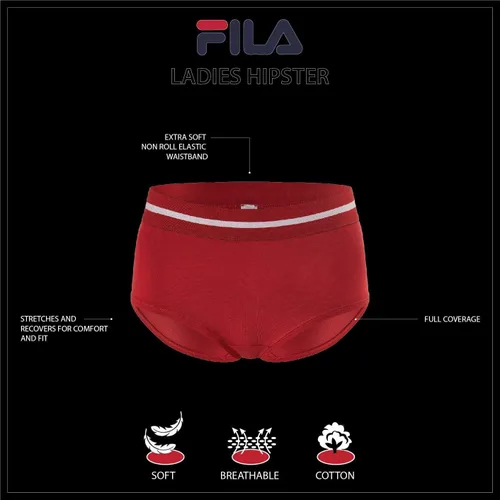 Vista 2 de Fila Women's Classic Logo Cotton Hipster Panty