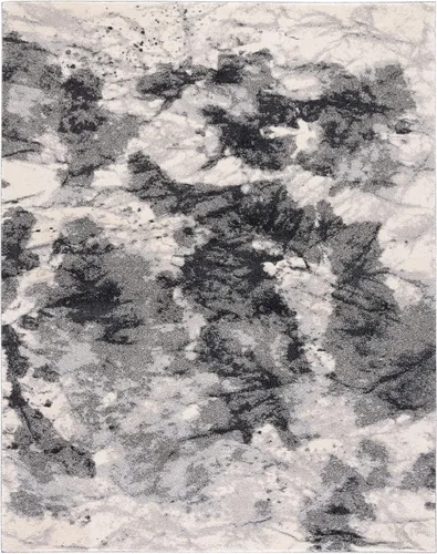 Vista 11 de SAFAVIEH Retro Collection - Alfombra decorativa de 2 pies 3 pulgadas x 5 pies, color crema y gris, diseño abstracto moderno, no desprende pelusa