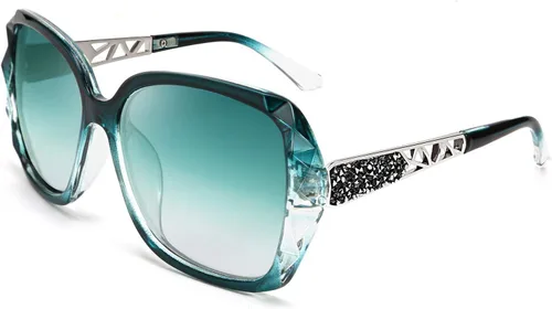 Vista 10 de FEISEDY - gafas de sol polarizadas para mujer, marco compuesto brillante B2289