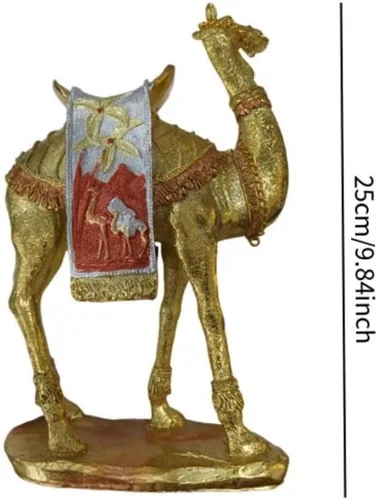 Vista 5 de Gazechimp Figura de camello con estatua de animal, escultura de camello, adorno de mesa para sala de estar, centro de mesa, dormitorio, estantería