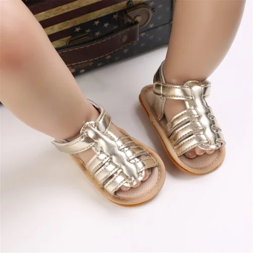 Vista 2 de LAFEGEN Sandalias de verano para bebés y niñas con 2 correas, suela suave, antideslizantes, zapatos de playa para bebés y niños pequeños, zapatos