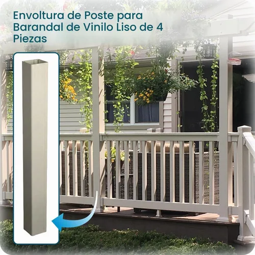 Vista 2 de Weatherables Envoltura de Poste de Vinilo de 6x6 – Envoltura de Poste de Porche de Vinilo Premium para Exteriores Resistente a la Intemperie