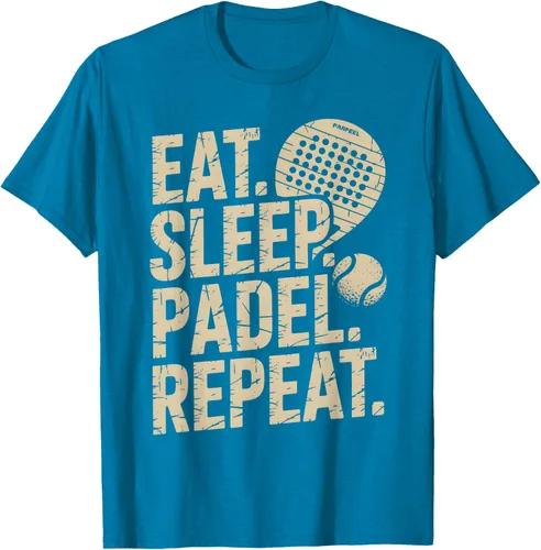 Vista 62 de Camiseta Eat Sleep Padel Repeat Padel Jugador de Tenis