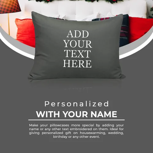 Vista 4 de Personalized Passion Fundas de almohada tamaño corporal (20 x 54 pulgadas), fundas de almohada suaves y acogedoras con cierre de sobre con nombre