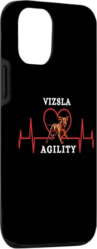 Vista 3 de iPhone 15 Dog Agility - my heart beats for Vizsla Agility Case