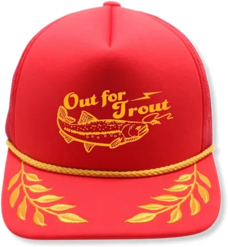 Vista 2 de ThatsRad Out for Trout Corduroy Snapback Sombrero Gorra Pesca con Mosca Pescador