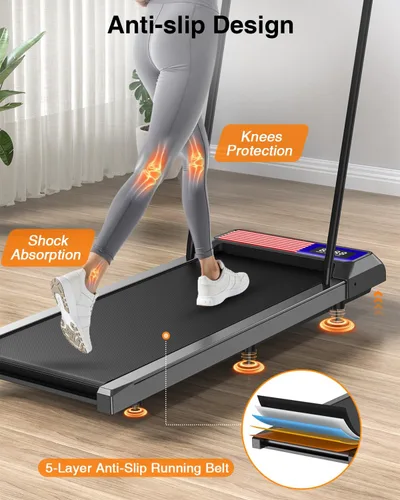Vista 4 de Walking Treadmill Pad with Incline, Walking 2.5HP for Home and Office, 265Lbs Weight Capacity, Treadmill with APP & Remote Control, LED Display