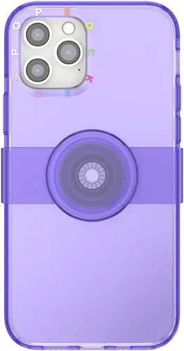 Vista 2 de PopSockets Funda para iPhone 12/12 Pro con agarre deslizante reposicionable y compatible con MagSafe - Purple Ice