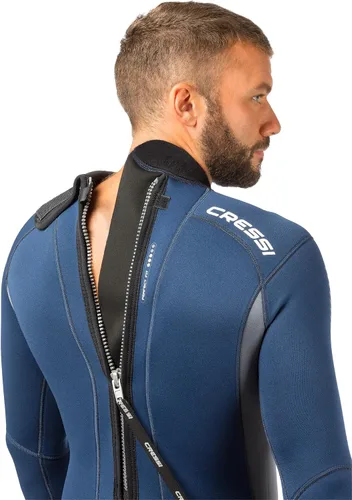 Vista 6 de Cressi Traje de neopreno completo para hombre con cremallera trasera para buceo y actividades acuáticas - Rápido 0.118 in: diseñado en Italia