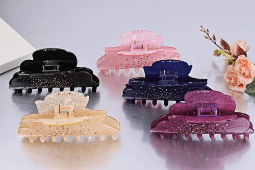 Vista 8 de Fashion & Lifestyle Pinza para el cabello de 5 pulgadas para mujeres y niñas, grande, pinza bastante fuerte, pasador antideslizante, agarre hacia