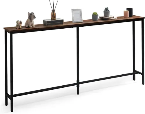 Vista 11 de CAPHAUS Mesa de consola estrecha y larga de 47 pulgadas para entrada, sofá de diseño clásico, mesa estrecha y larga para sala de estar, mesa