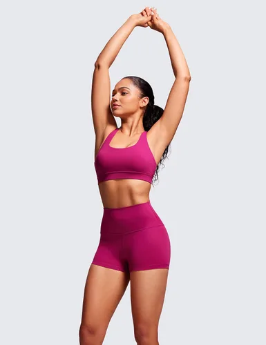 Vista 3 de CRZ YOGA Butterluxe - Pantalones cortos de ciclismo para mujer de 2.5 pulgadas, 4 pulgadas, 6 pulgadas, 8 pulgadas, cintura alta