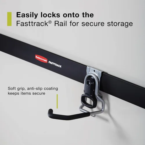 Vista 4 de Sistema de almacenamiento de cochera VerticalRubbermaid FastTrack bicicleta gancho, 1784463