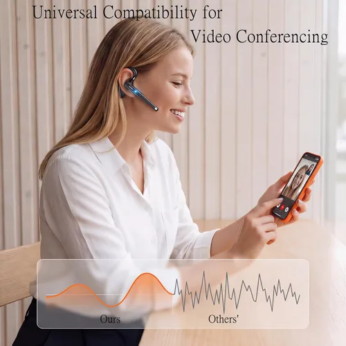 Vista 8 de Auriculares inalámbricos, auriculares inalámbricos manos libres, auriculares inalámbricos con cancelación de ruido, micrófono, compatible