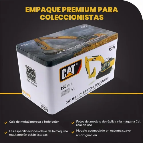 Vista 6 de Diecast Masters 1:50 Excavadora hidráulica híbrida Caterpillar 336E H – High Line Series 85279