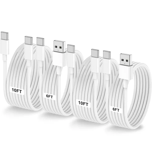 Vista 42 de LOFPYE Paquete de 3 cables USB C a USB C de 1 pie y 60 W, cable de carga rápida tipo C para iPhone Air 17 16e 16 15 Pro Plus Pro Max, para Galaxy