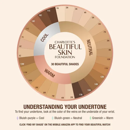 Vista 5 de Charlotte Tilbury Base de Maquillaje Beautiful Skin de Cobertura Media Hidratante - Maquillaje Líquido Edificable para Brillo Instantáneo