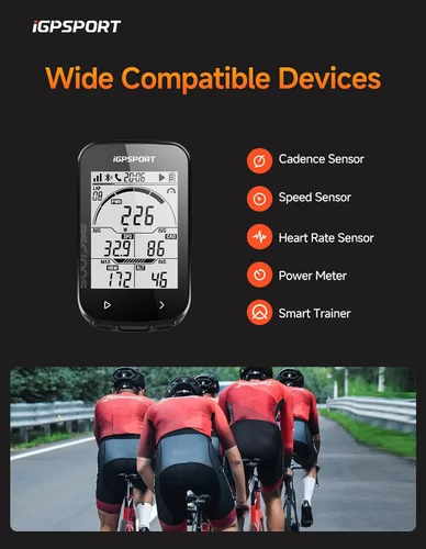 Vista 6 de iGPSPORT BSC100S Computadora GPS para Bicicleta Inalámbrica, Pantalla LCD de 2.6'' 40H Recargable Impermeable Computadora de Ciclismo Bluetooth ANT+