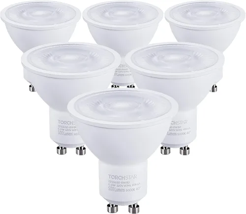 Vista 9 de TORCHSTAR Paquete de 6 bombillas LED GU10 regulables, 3000 K, con Blanco cálido (3000K)