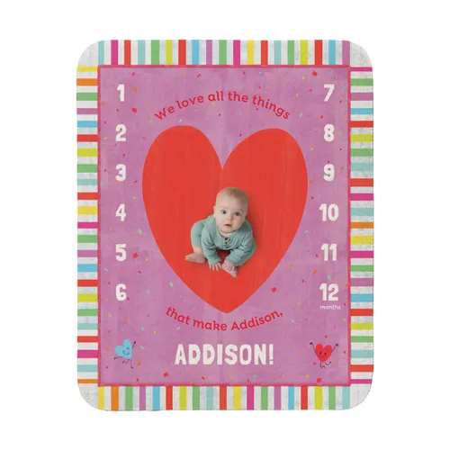 Vista 12 de I See Me! Manta Sherpa personalizada – Poliéster/Sherpa – 50 x 60 pulgadas – Rojo – Impresión de letras – Apellido de la abuela y hasta 20 nombres