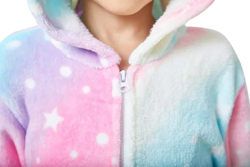 Vista 3 de HQFURS Mono de unicornio para niños pijama de animales para cosplay disfraz unisex de Halloween