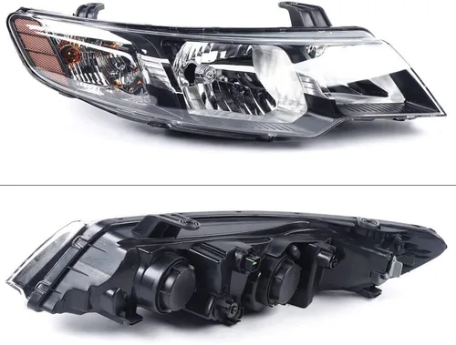 Vista 7 de Para 2010-2013 Kia Forte/Forte Koup EX LX SX lado izquierdo del conductor halógeno faro delantero reemplazo negro carcasa transparente lente 12V