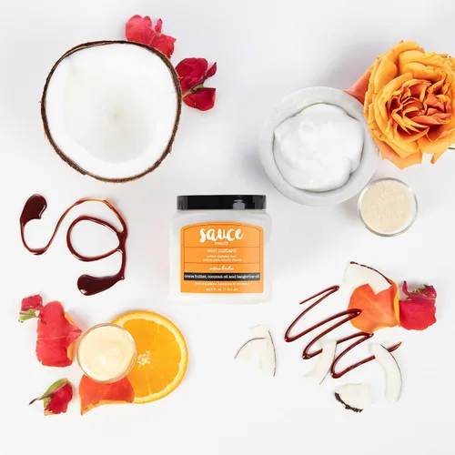 Vista 6 de SAUCE BEAUTY Honey Chia - Máscara de rizo suavizante, crema rizadora de crema brulee y sidra de manzana espumosa tratamiento clarificante del cuero
