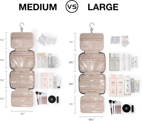 Vista 3 de BAGSMART bolsa de aseo con bolsa de lona, Bagsmart Neceser con bolsa de lona