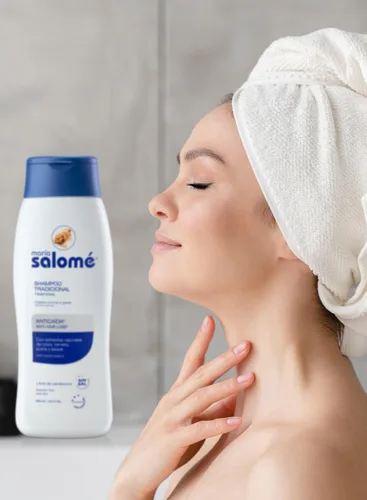 Vista 3 de Champú María Salomé 13.5 fl oz - Anticaída y estimula el Crecimiento. Sin Sal, Sin Parabenos