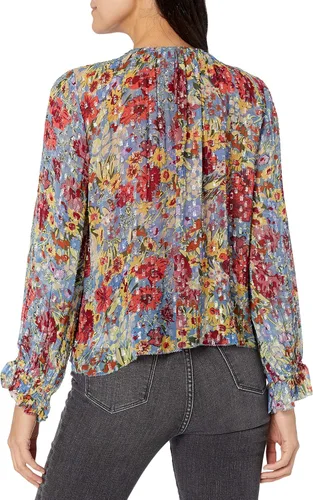 Vista 2 de VELVET BY GRAHAM & SPENCER Women's Perla Spring Blooms Long Sleeve Blouse
