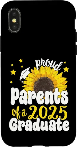 Vista 5 de iPhone 16 Parents of a 2025 Graduate 25 Senior Graduation Sunflower Case