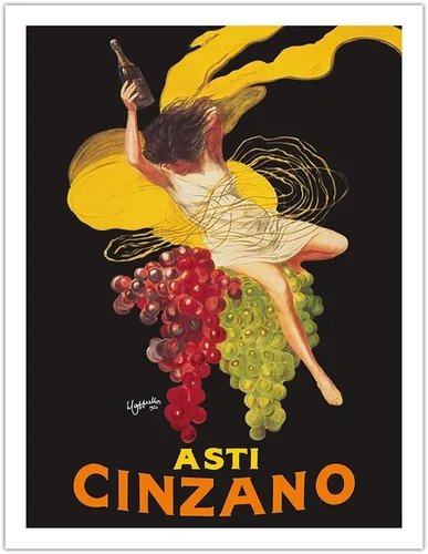 Vista 12 de Asti Cinzano - Asti Spumante - Vino blanco espumoso italiano - Póster publicitario vintage por Leonetto Cappiello c.1910 - Impresión de papel mate