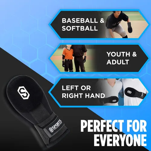 Vista 6 de Sports Unlimited Guante deslizante de béisbol para jóvenes/adultos, mano derecha o izquierda para béisbol y sóftbol