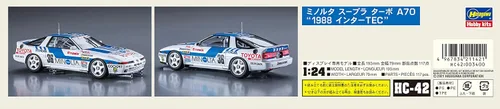 Vista 9 de Hasegawa 1/24 Minolta Supra Turbo A70 1988 InterTEC