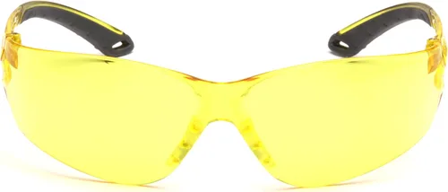 Vista 3 de Pyramex Itek - Gafas de seguridad con lentes ámbar, patillas ámbar