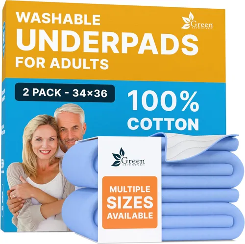 Vista 14 de GREEN LIFESTYLE Almohadillas lavables – Almohadillas reutilizables de gran absorción para incontinencia para niños, adultos, ancianos y mascotas