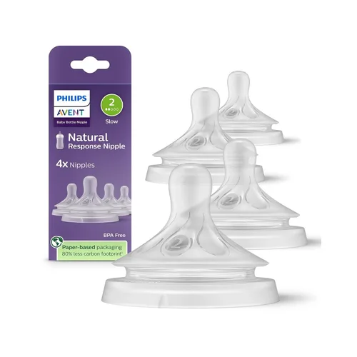 Vista 9 de Philips Avent Tetinas de respuesta natural, flujo extra lento (flujo 1), paquete de 4, SCY961/44