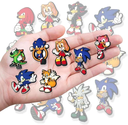 Vista 2 de ANLANESHOP Dibujos animados zapatos encantos de decoración de zapatos de videojuegos encantos película PVC zapato encanto para zapatos