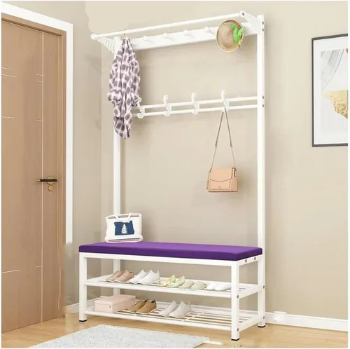 Vista 10 de Perchero - Taladro 4 en 1 con Zapatero Hall Organizador de almacenamiento para muebles de entrada con ganchos industriales para muebles con metal