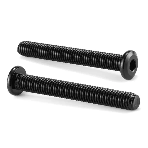 Vista 26 de M5 x 6mm 10Pcs Tornillos de cabeza plana con casquillo hexagonal, 304 Acero inoxidable 18-8, rosca completa, óxido negro de SG TZH