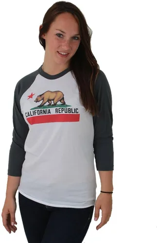 Vista 3 de Camiseta de béisbol unisex de California Republic